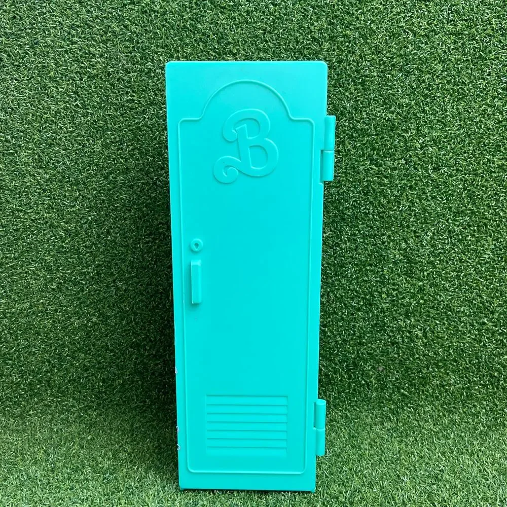 Vintage 1991 Mattel Barbie High School Locker Teal Green Plastic